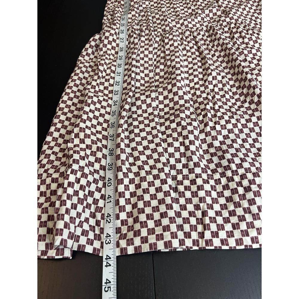 Abercrombie & Fitch Tiered Trapeze Midi Dress Size XS Checkered Pockets *FLAW* - Picture 14 of 14